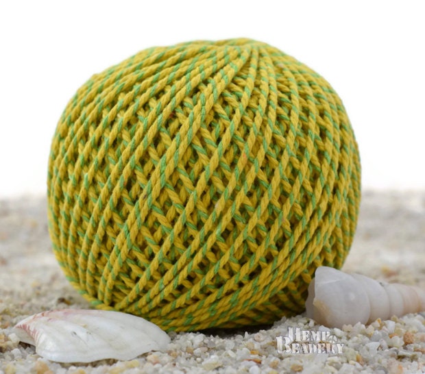 Cotton Twine, Green Yellow, Twine Ball, Gift Packaging, Colored Twine, Decorative String