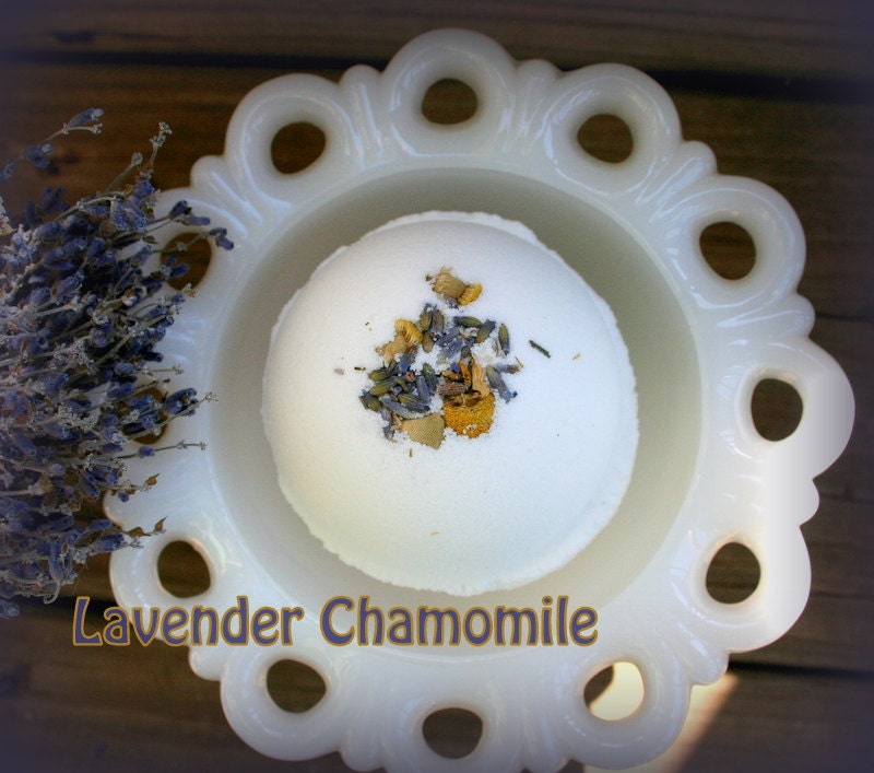 Organic Laveder Chamomile Bath Bomb Aromatic Playfull steaming natural Fizzy Vegan - Sweet Sleep - Big size
