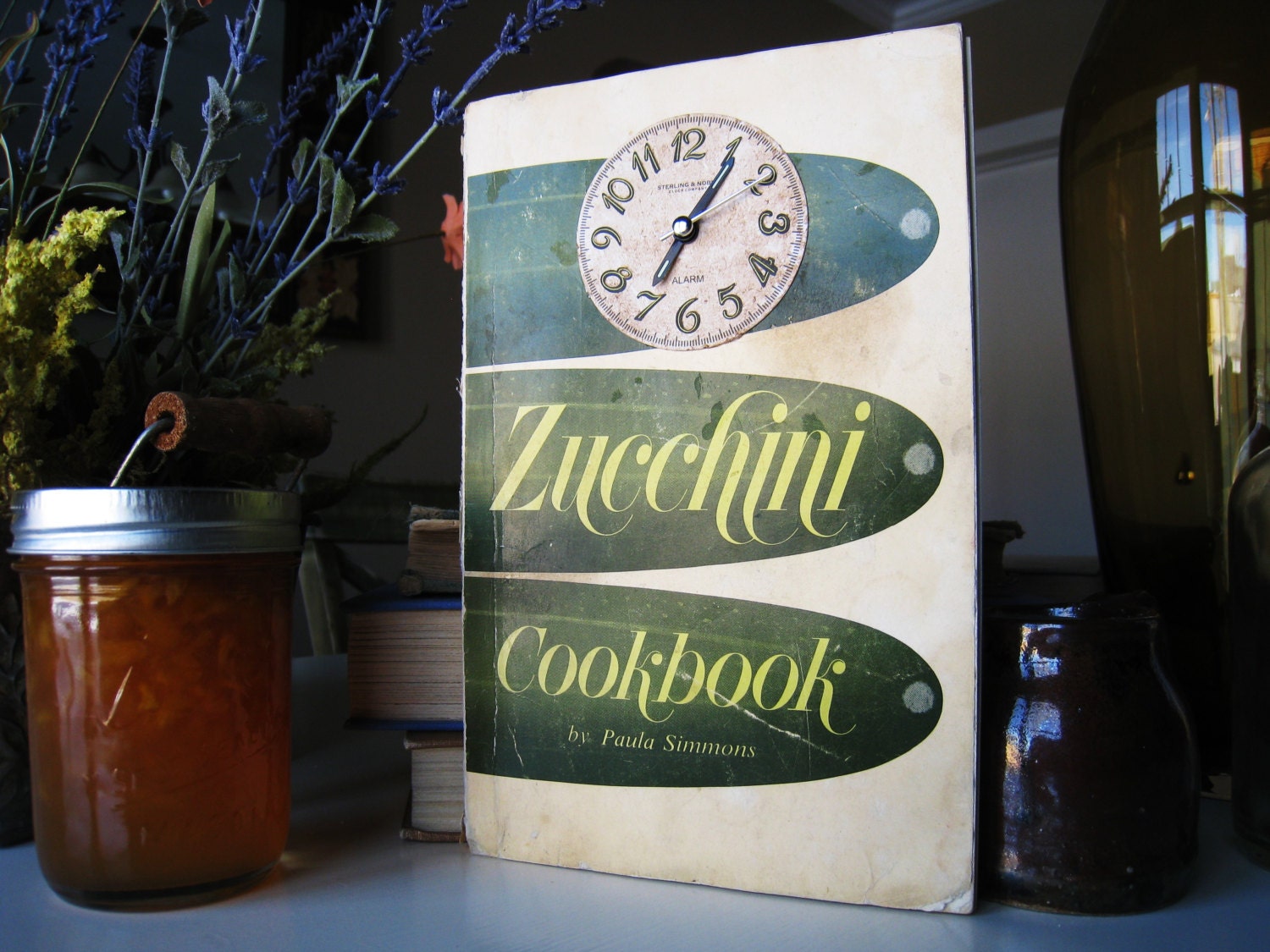 Upcycled Zucchini Cook Book Clock Home And Living