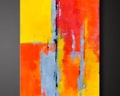 Adobe 2 - 18 x 36 - Abstract Acrylic Painting - Contemporary Wall Art - Original Canvas