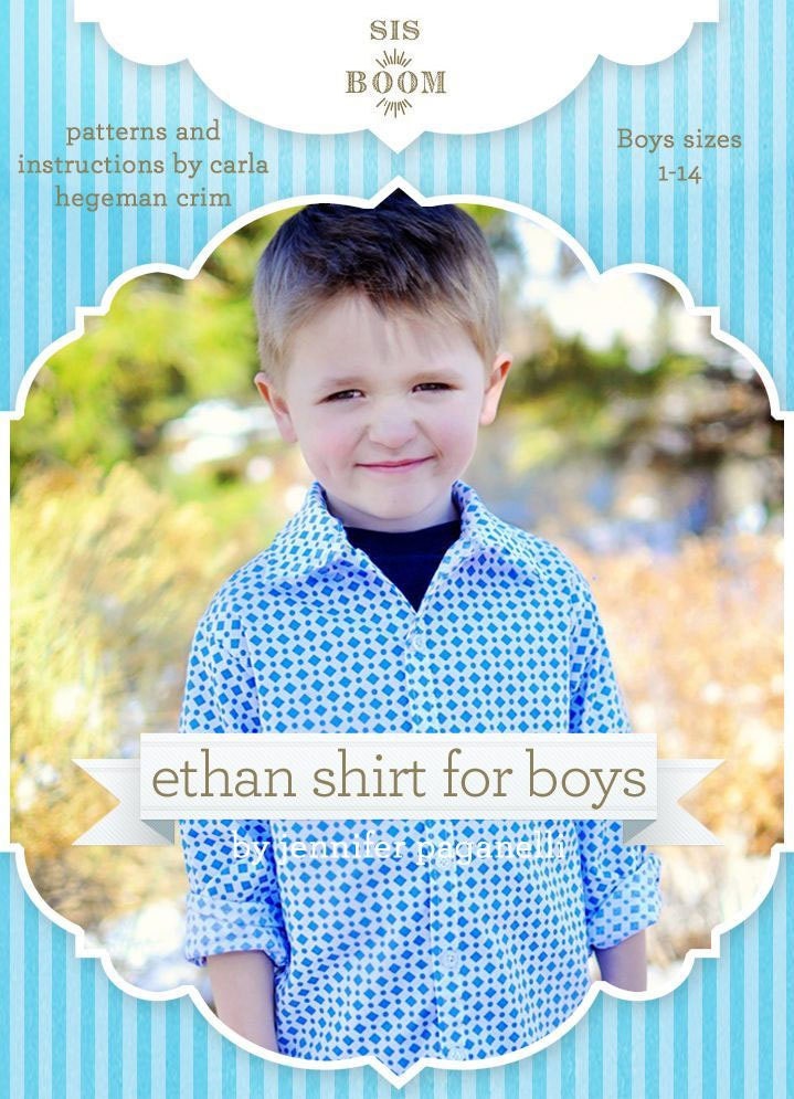 Boys's Button-Up shirt PDF Sewing Pattern - Sis Boom Ethan