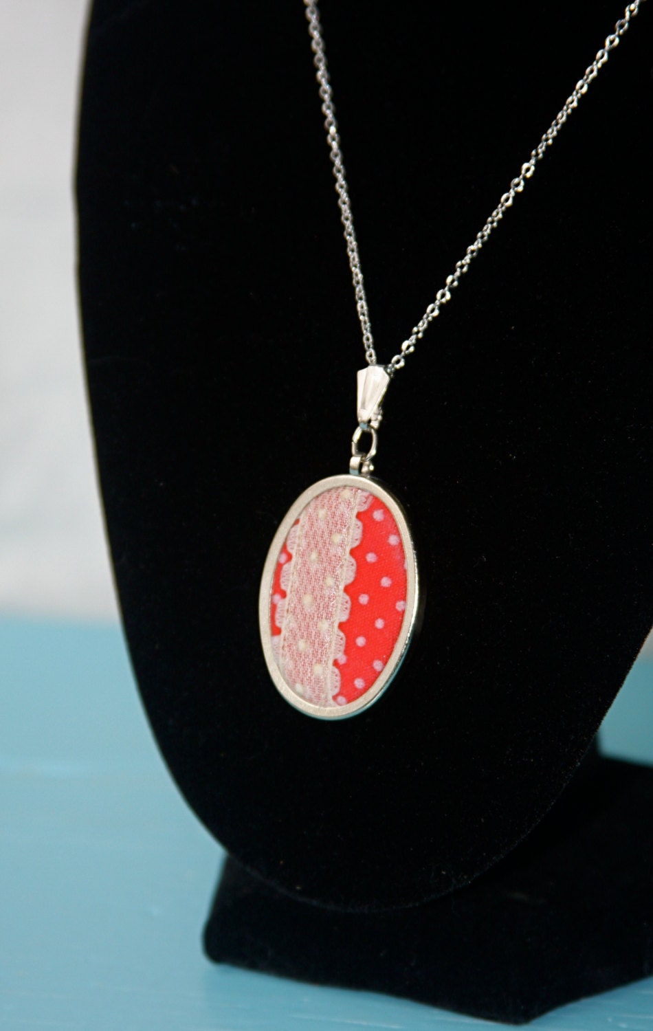 Fabric Pendant Necklace