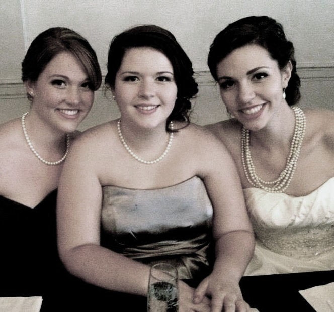 Bridesmaid Jewelry Pearl Necklace - Petite Strand Swarovski Pearl Choker Necklace - Wedding Jewelry