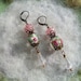 Earrings Victorian Rose Lamp Work Beads