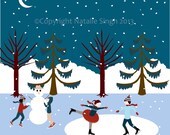 Childrens' Canvas Art set of 4 canvases - Playground in 4 Seasons
