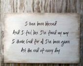 Rustic - Wood - Hand Painted Sign - Blessed - 24x36 - Wedding