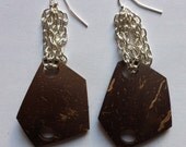 Clairely Upcycyled NATURALS - Coconut Diamond earrings (matte)