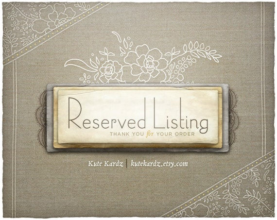 Reserved listing for avelinao