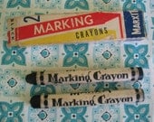 Vintage Big Black Crayons in Nifty Box