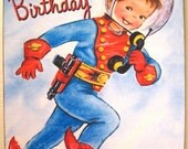 Space Astronaut Boy Birthday Tags