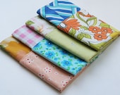 Fabric Napkin Set, Cloth Napkins, Reversible Cloth Napkins Set, Spring Napkins, Handmade Housewares by Knotted Nest