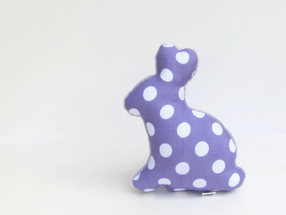 Plush Easter Bunny Lavender Purple Polka Dot Minky
