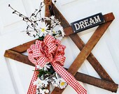 25% Off Patriotic Wreath, Door Wreath, Star Wreath, Country Wreath, Rustic Wreath