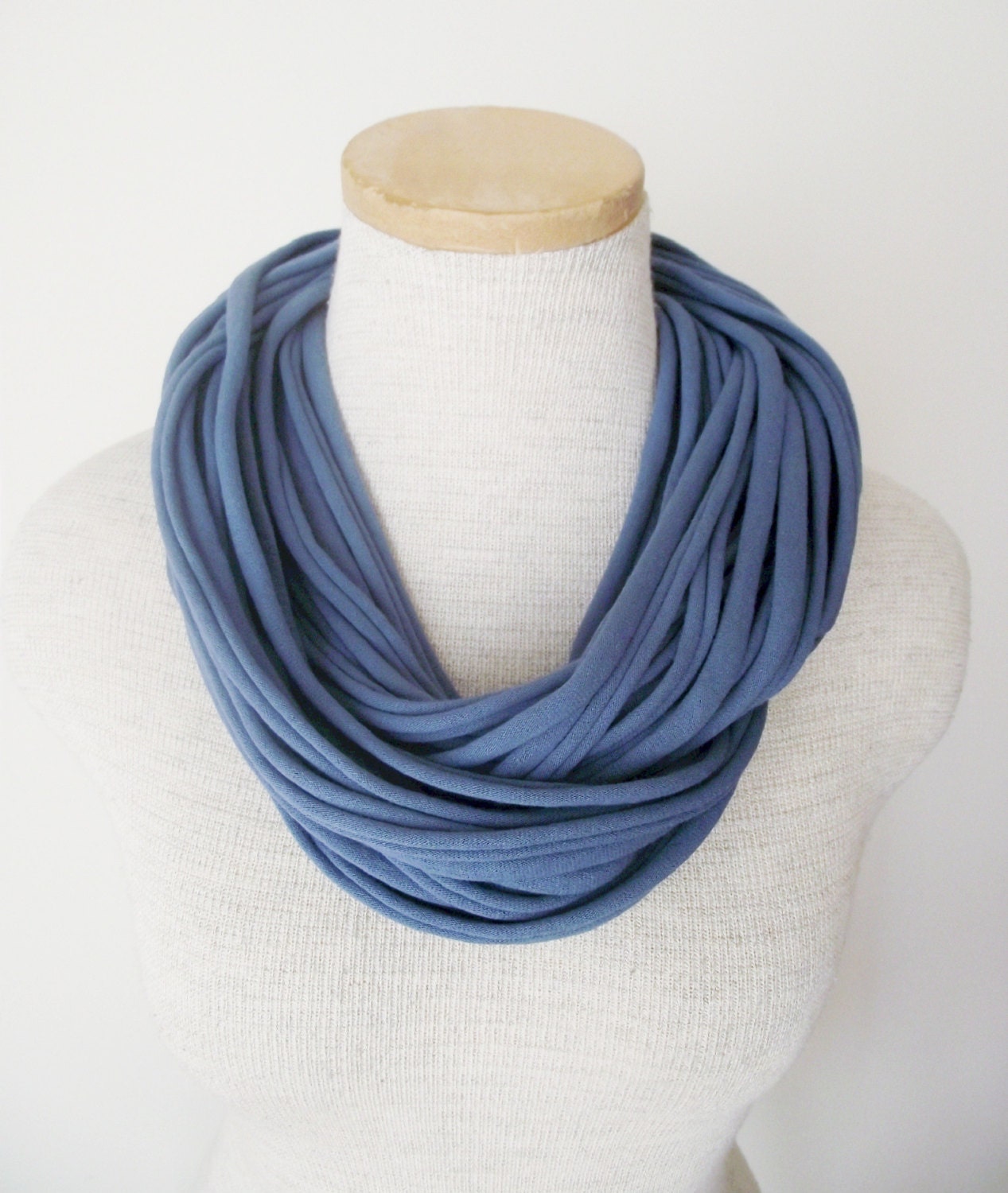 Jersey Tee Circle Scarf - Stone Washed Blue Jean