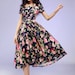 Floral linen midi dress (560)