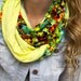 Neon multi color jersey loop scarf