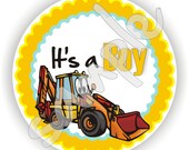 It's a Boy Theme - 40 Thank You 2 inch circle Stickers - Birthday - Baby Shower - Envelope Seal - Address Label - Personalized Il_170x135