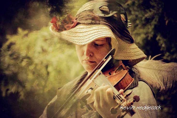 Photography Woman with Violin Renaissance Faire Large print