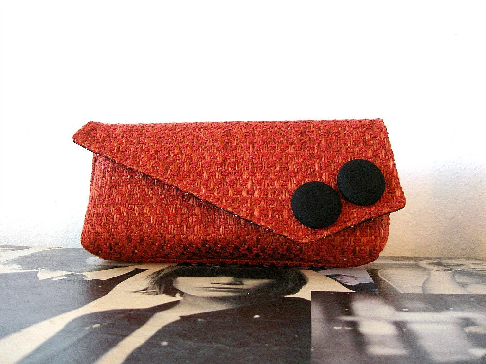 Cinnamon Red Pocket Clutch