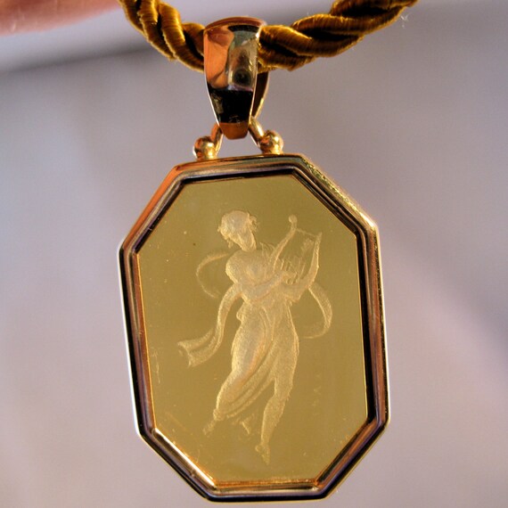 Estate 14K Cameo Intaglio Glass by BrightEyesTreasures