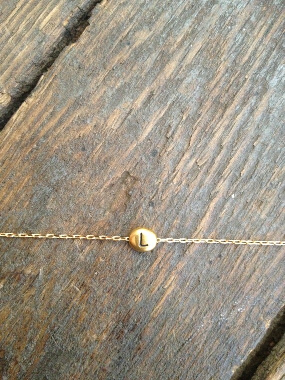 Initial Bracelet, Gold Initial Bracelet, Bridesmaid Bracelet, Personalized Jewelry, Graduation Gift
