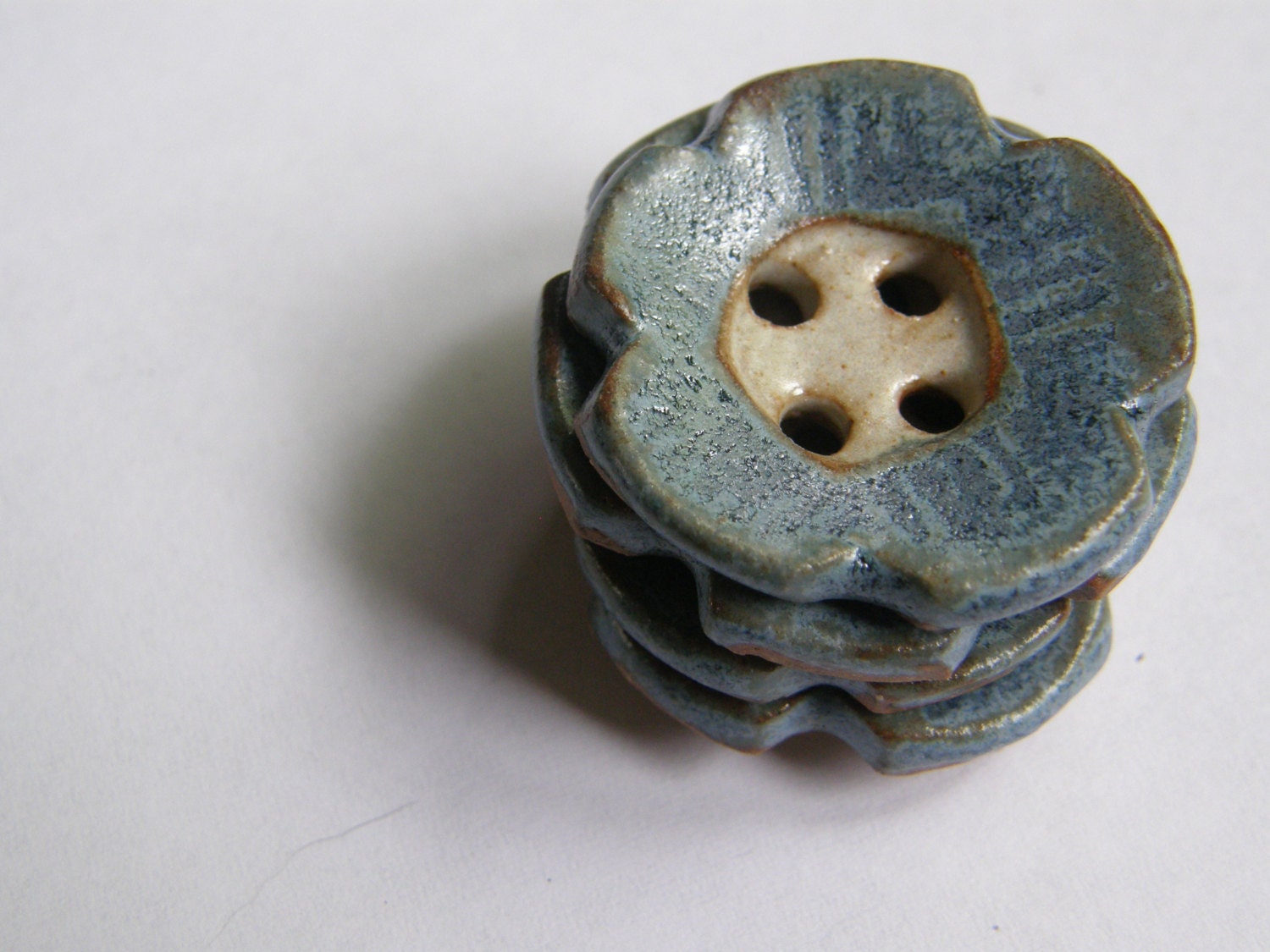 blue flower buttons