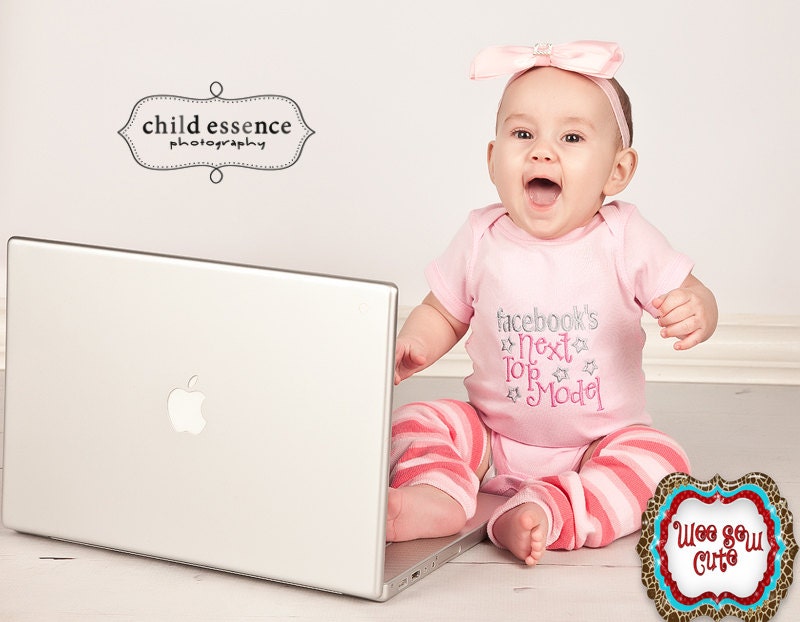 Girls Facebook's Next Top Model Onesie or shirt size newborn to 7