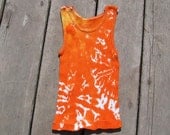 Toddlers Tie Dye Tank Top - Deep Orange Blotter (4T) OOAK