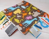 Tag Baby Blanket - Gender Neutral Ribbon Blanket - Central Park Zoo Animals