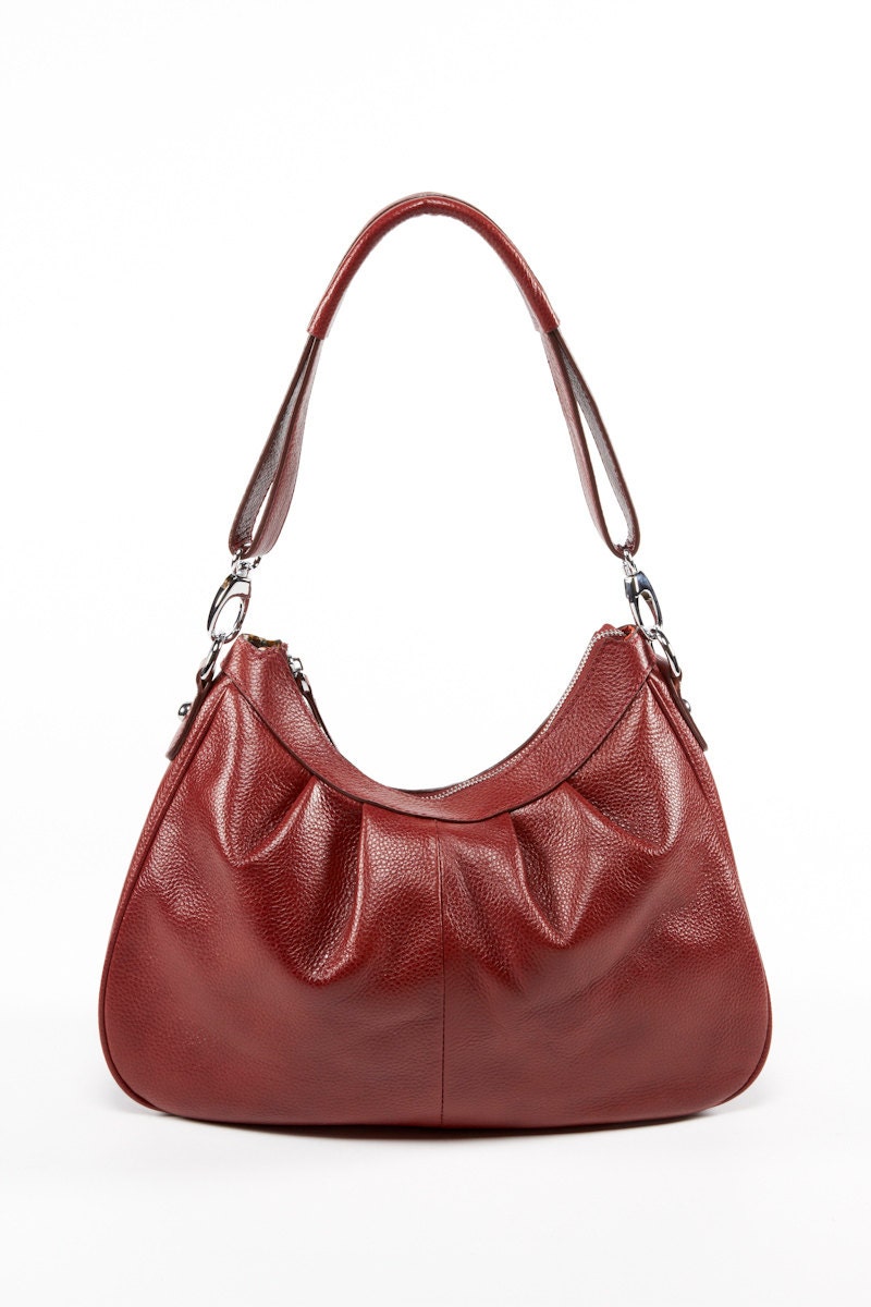 Leather hobo Maya--handmade Messenger/ Diaper bag/ Shoulder bag/ Tote/ Handbag/ Hip bag/ Women