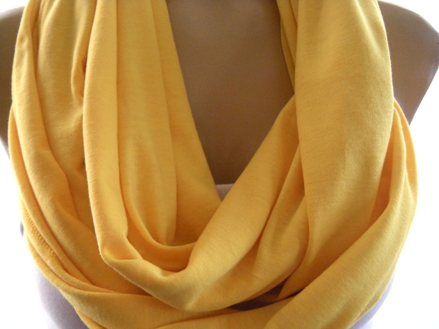 Vibrant yellow...Nomad Cowl.....Infinity Scarf..Relaxed version..Super soft.