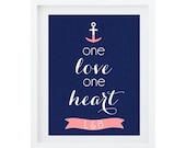 CUSTOM One Love One Heart Anchor Print