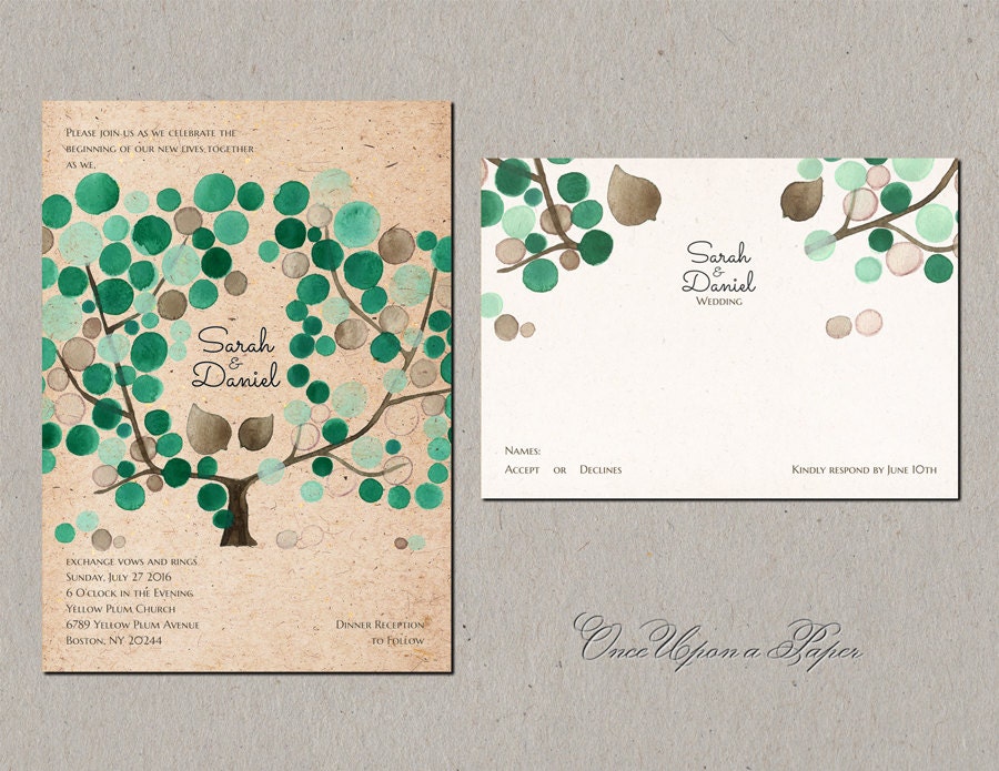 DIY Printable Custom Wedding Card Package - Save the Date, Wedding Invitations, RSVP, Thank You Cards