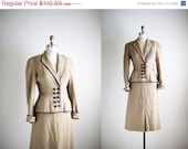 25% OFF SALE 40s suit / 1940s skirt and jacket / Come What May suit