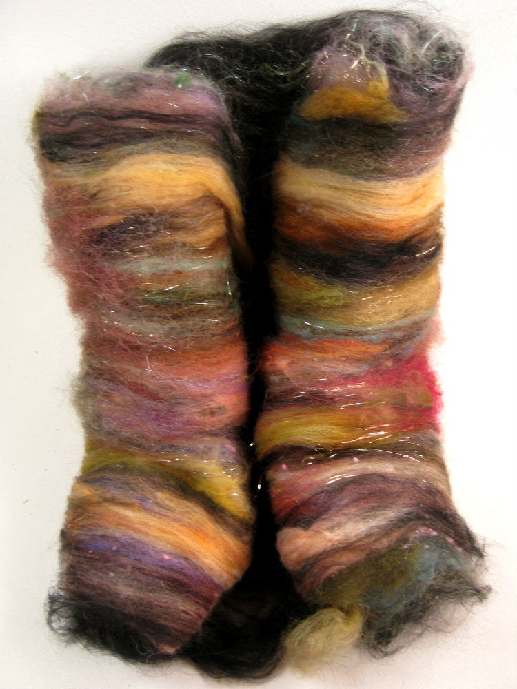 Bumpy Ride 2 Wild Card Bling Batt for Spinning and Felting
