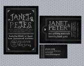 Chalkboard, a printable Wedding Invitation Suite
