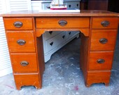 Vintage Cottage Desk PAINT to ORDER Poppy Cottage Mid Century