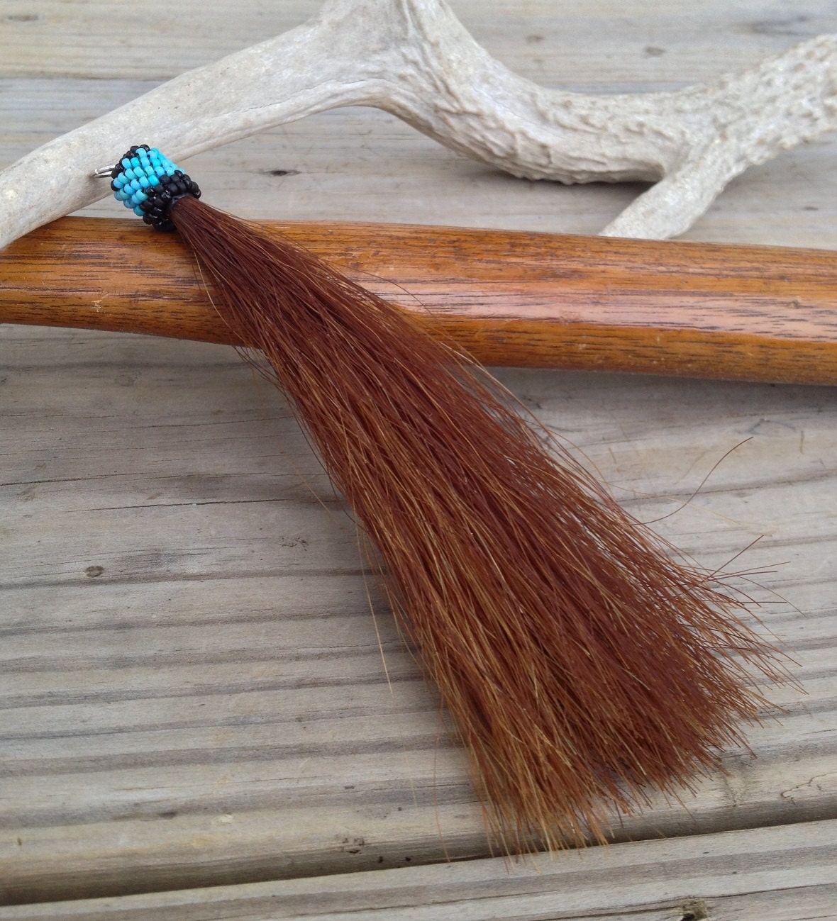 Cruelty Free Hairwork Horsehair Shoo Fly Tassel - Sorrel Horse Hair