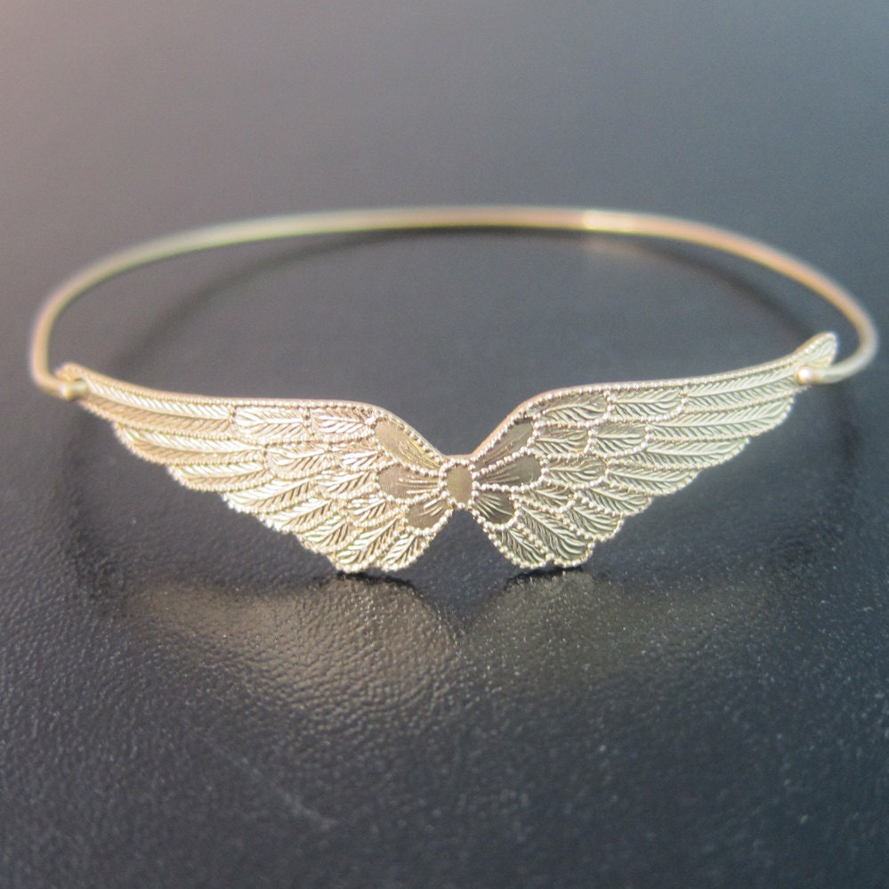 Double Wing Bracelet, Gold Wing Bangle, Air Force Bracelet, Air Force Jewelry, Airforce Bracelet, Airforce Jewelry, Double Wing Jewelry