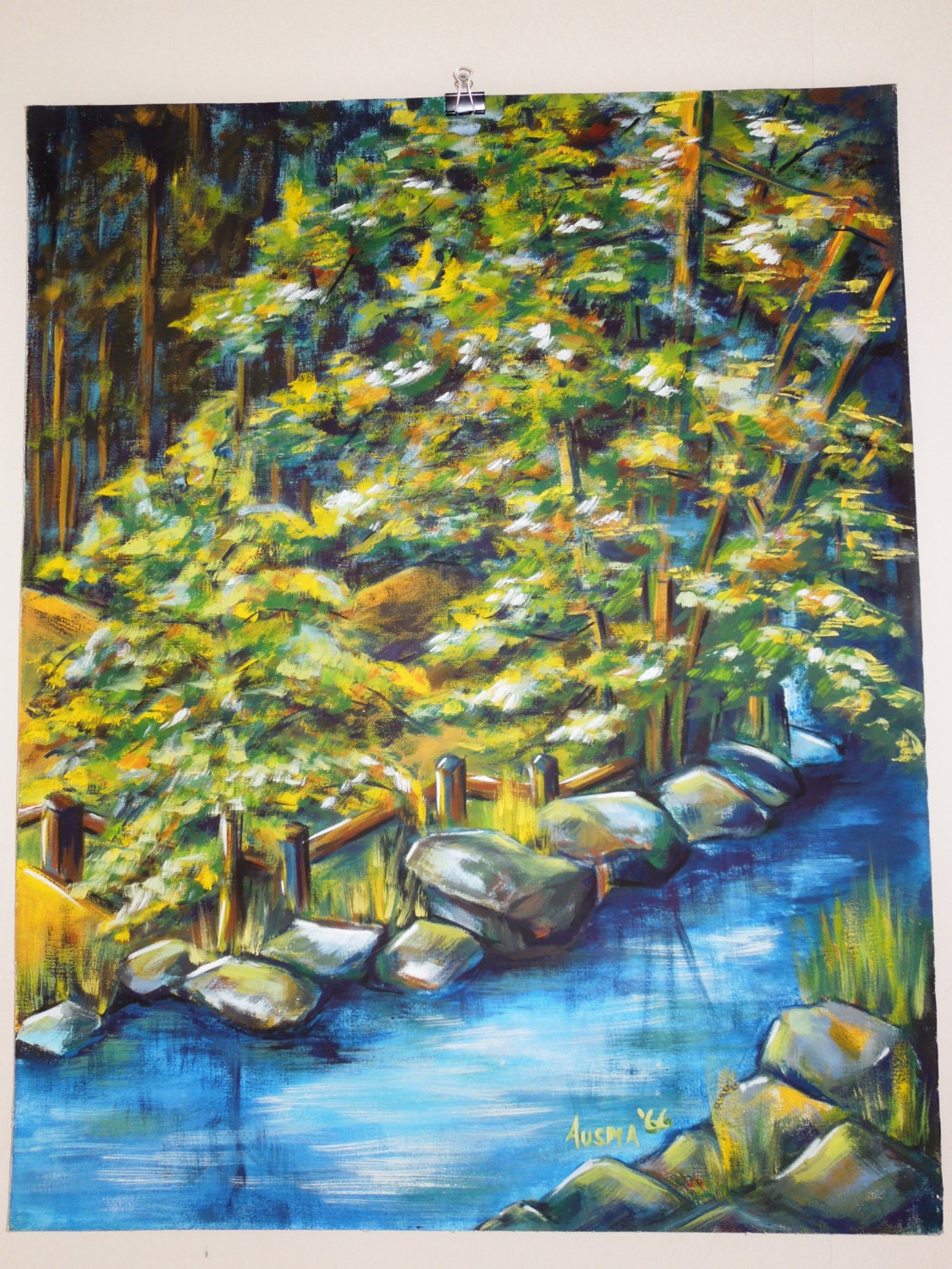 1960s canvas Oil painting Soviet Latvian artist acrylic USSR period