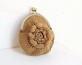 Money for Romance Wallet Pouch Crocheted Bamboo Purse