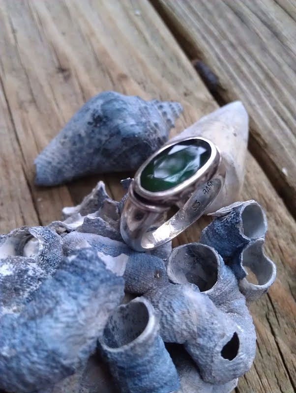 Green Garnet Ring Made by RASK Jewelers