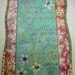 MarveLes DELIGHT YOURSELF in the LORD Psalm Art Quilt Home Decor Dining Decor Coral Aqua Yellow Green
