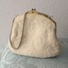 Vintage Designer Ivory Beaded Wedding Handbag from Hong Kong, Perfect for Bride, Bridesmaid or Formal Purse -- Free US Shipping