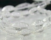 Rock Crystal Dholki Nuggets Micro Faceted AAA Rock Crystal Gemstone Beads