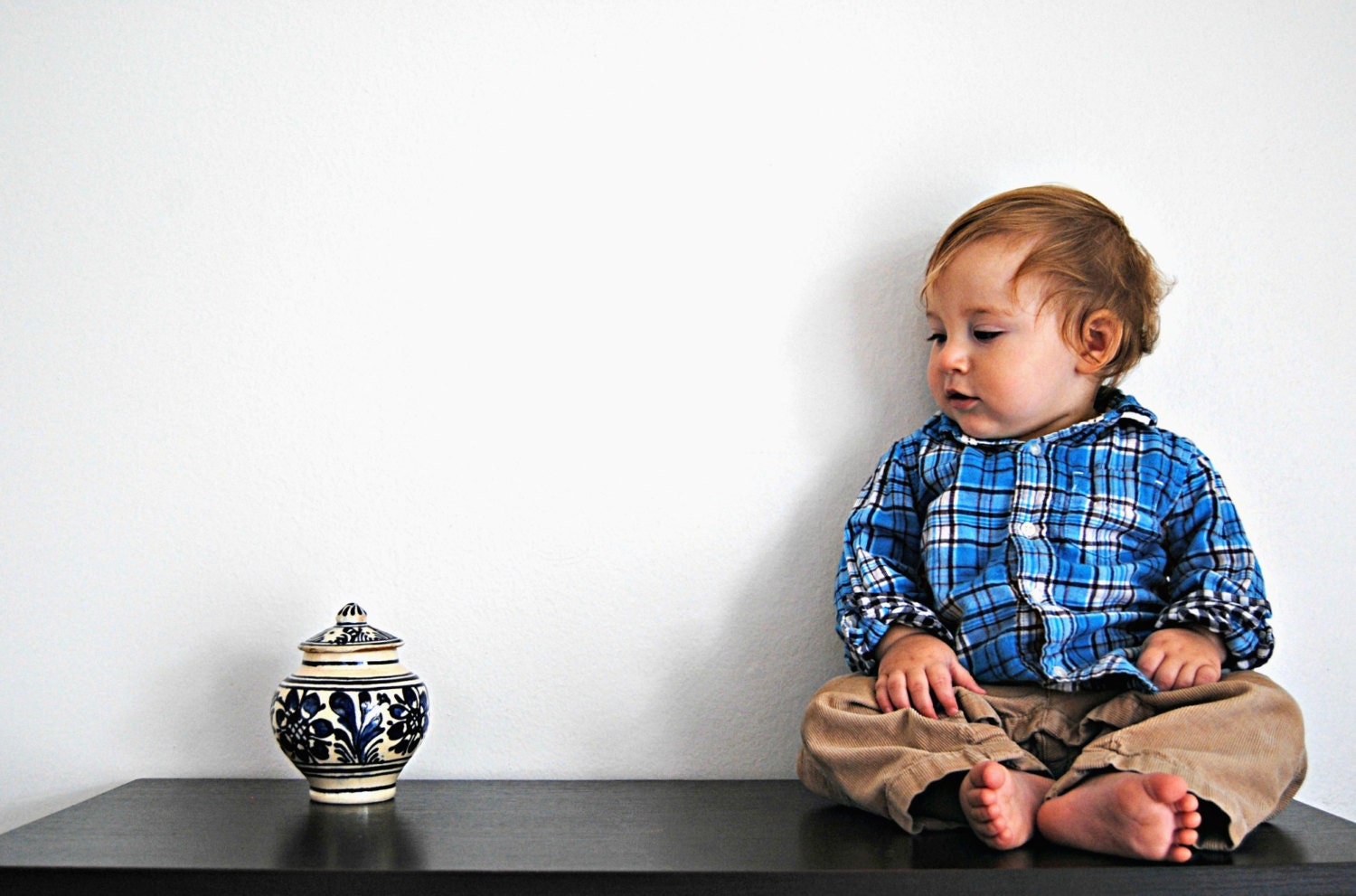 Blue Pottery Jar