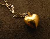 My Weathered Heart Necklace in Vermeil and Gold Fill