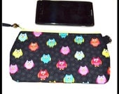 Owl- Zipper Pouch - Gadget Bag - Cell Phone Bag