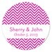Chevron Custom Wedding Stickers Modern Favor Labels 1.5"