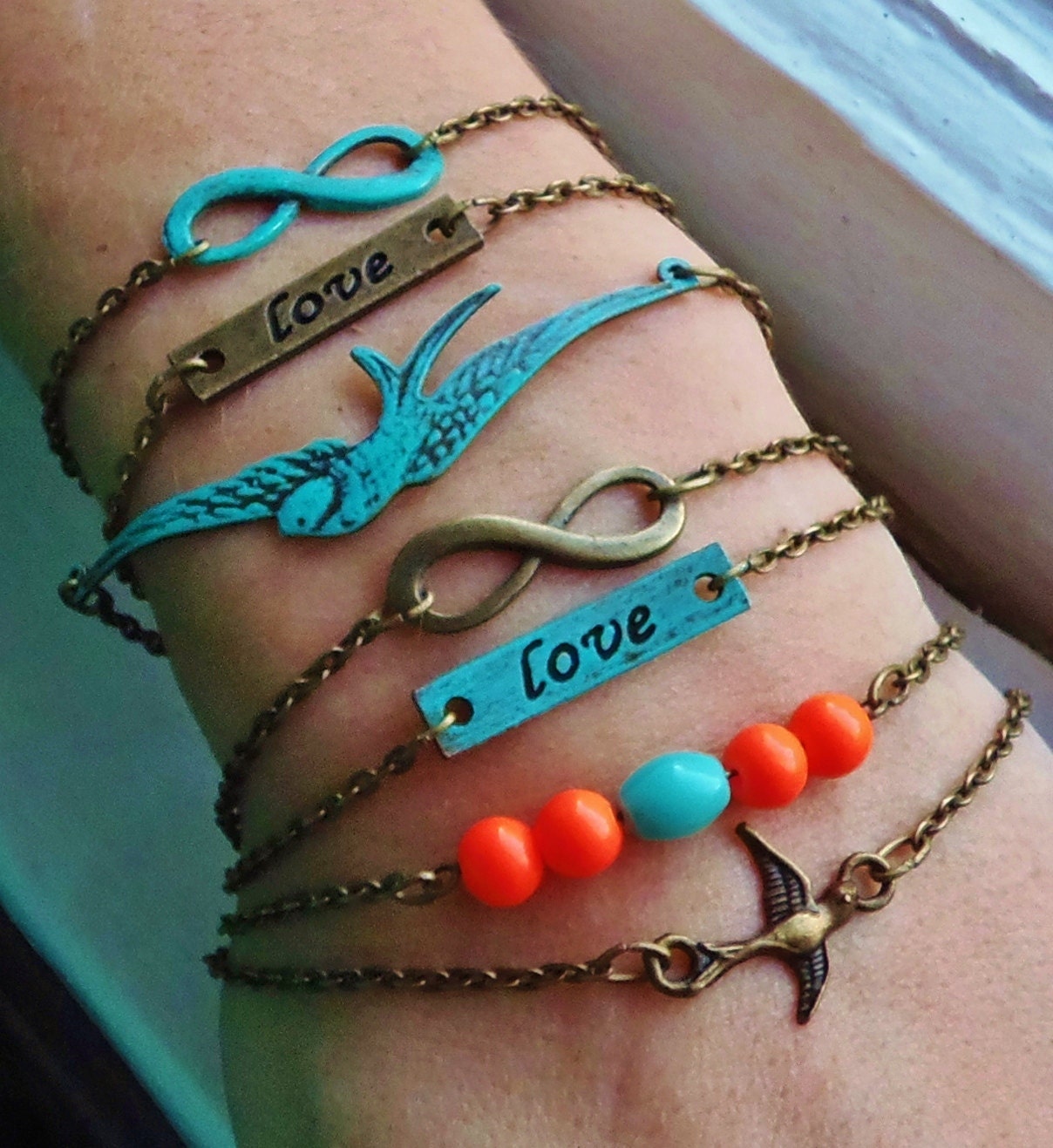 Swallow Bracelet. Stacking Bracelets. Layering Bracelets. Sparrow Bracelet. Trendy Bracelets. Bestfriend Bracelet.